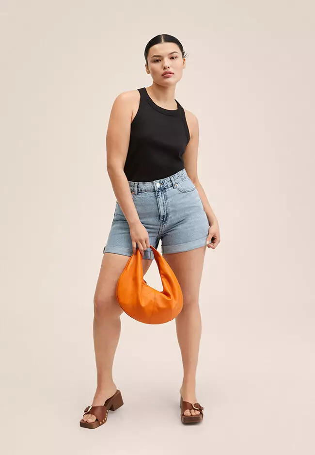 Mom-Fit Denim Shorts