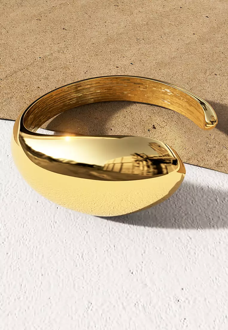 Elan Irregular Open Claw Gold Ring