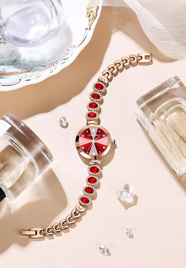 Jam Tangan Wanita Korea Elegan Tali Gelang Berlian Anti Air Jam Tangan Cewek Original rosered
