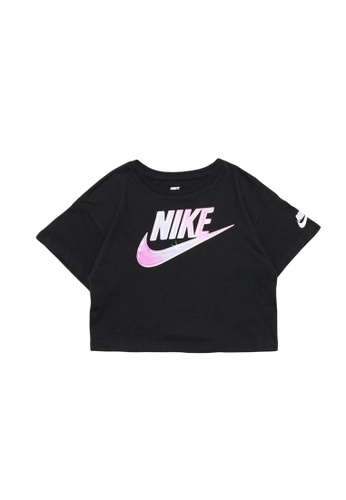 Nike black Nike Girl's Futura Shine Short Sleeves Tee (4 - 7 Years) - Black CCCB0KADDF1E3EGS_1