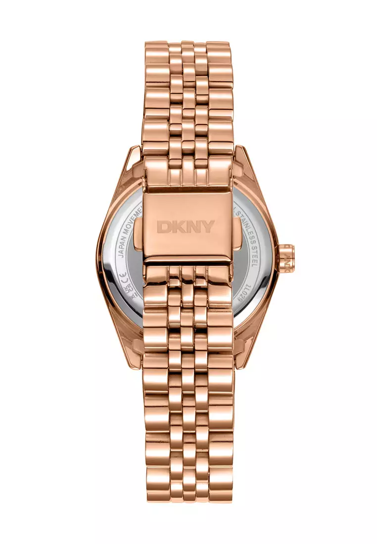 Dkny Nolita Midi Rose Gold Stainless Steel Analog Quartz Watch For Women DK1L029M0065