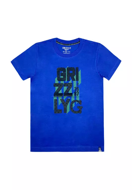 Boys Round Neck Short Sleeve Tees With Print
