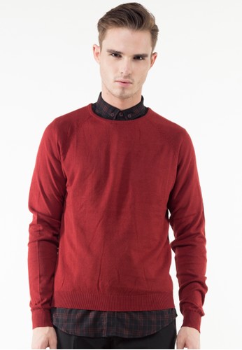 Sweater 1-SWICTC217A196 Dark Red