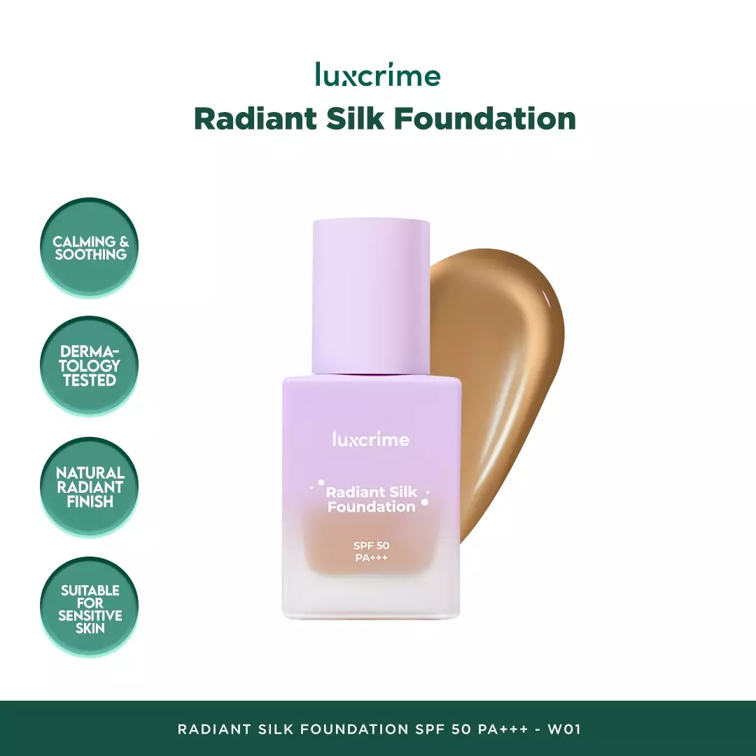 Luxcrime Radiant Silk Foundation SPF 50 PA+++ - W01
