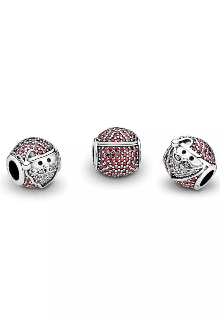 Sparkling Jolly Santa Charm