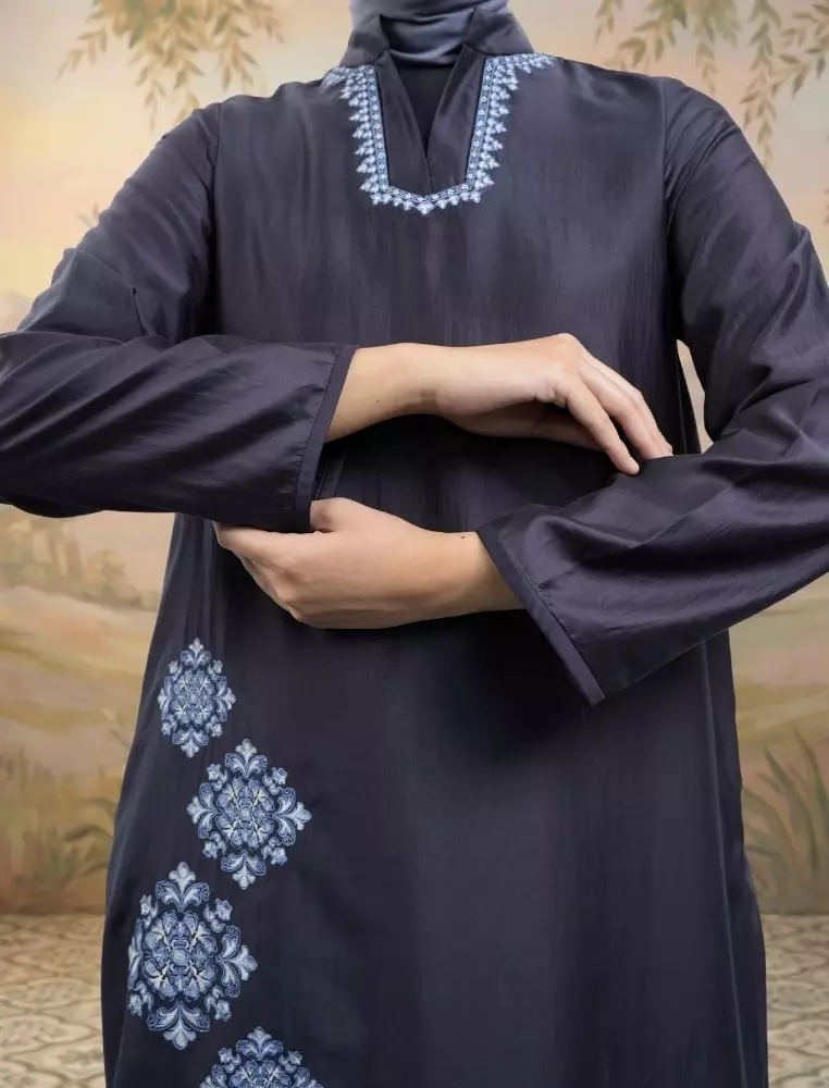 Maverly Midi Dress Long Tunik Wanita Bahan Papper Silk