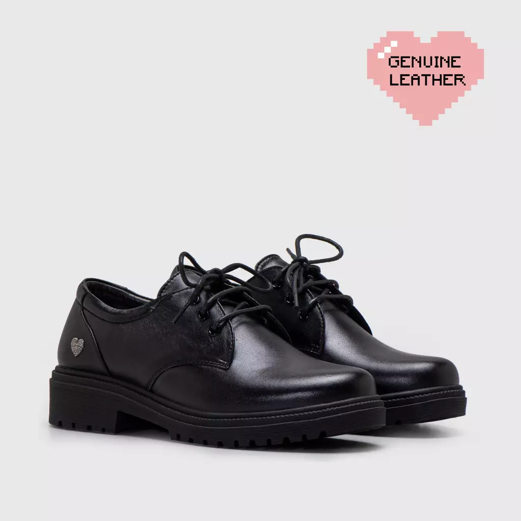 Adorableprojects - Vailey Oxford Genuine Leather Matte Black
