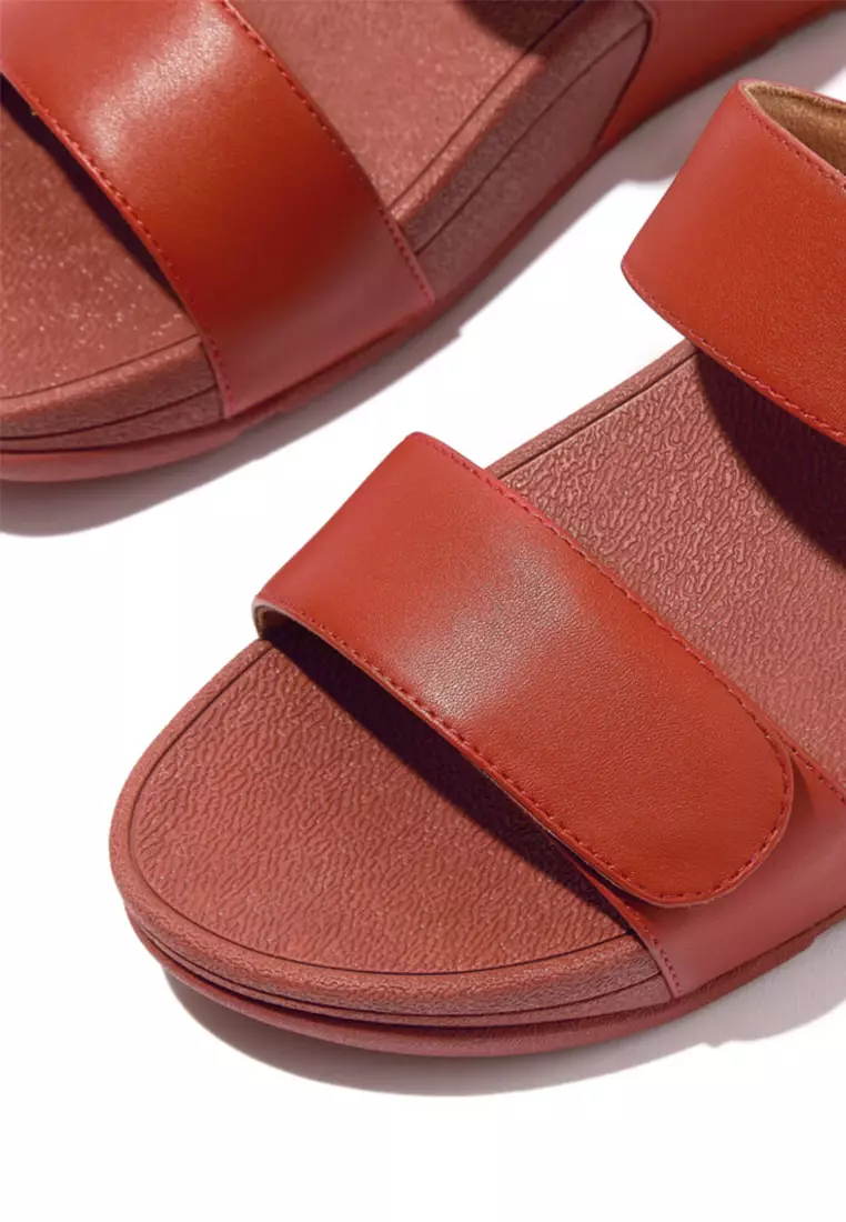 Lulu Adjustable Leather Slides