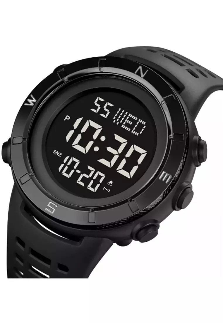 Jam Tangan Digital Pria Waterproof Many Function Strap Tali Material PU Silicone IR36 ORIGINAL