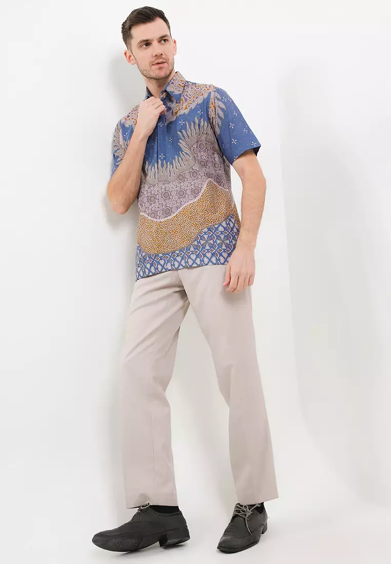 Turkey Kemeja Batik Premium Pria Casual Modern Lengan Pendek