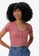 JUST G pink Teens SMores Patch Button Up Lettuce-Edge Crop Top B4D2BAAF5363F0GS_3