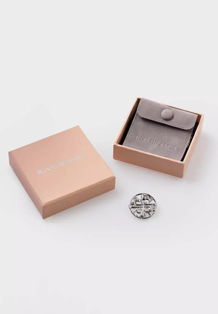 Ria Miranda Silver Orlaya Brooch