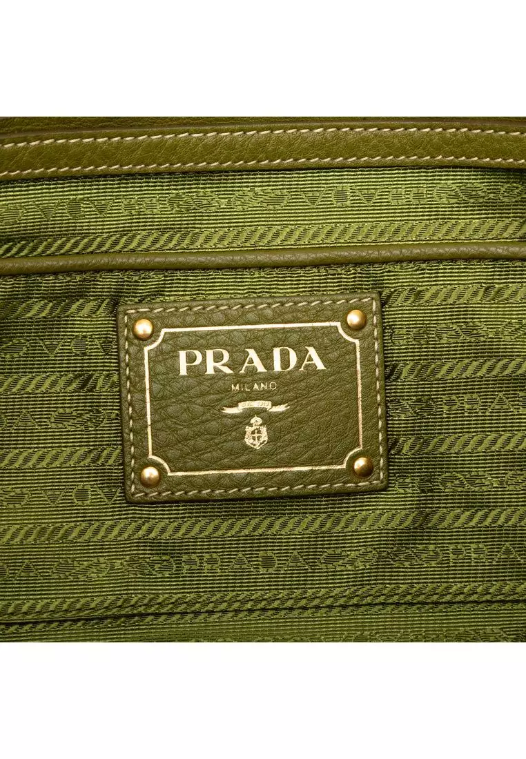 Pre-Loved Prada Tessuto Canapa Logo Tote