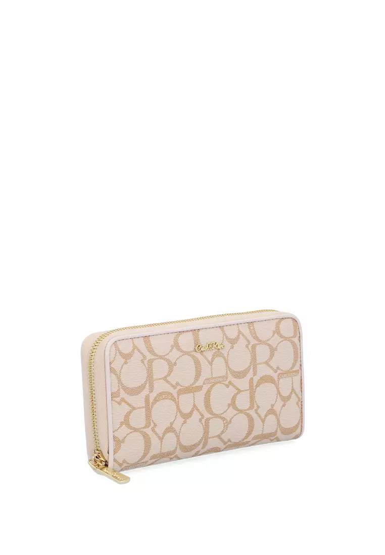 Medium Beige Carlo GEO Zip Around Wallet