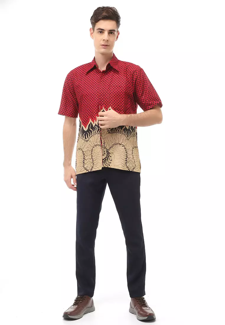 Locko Long Pants Formal Pria Celana Panjang Kantor Slim Fit Material Cotton ORIGINAL - Navy