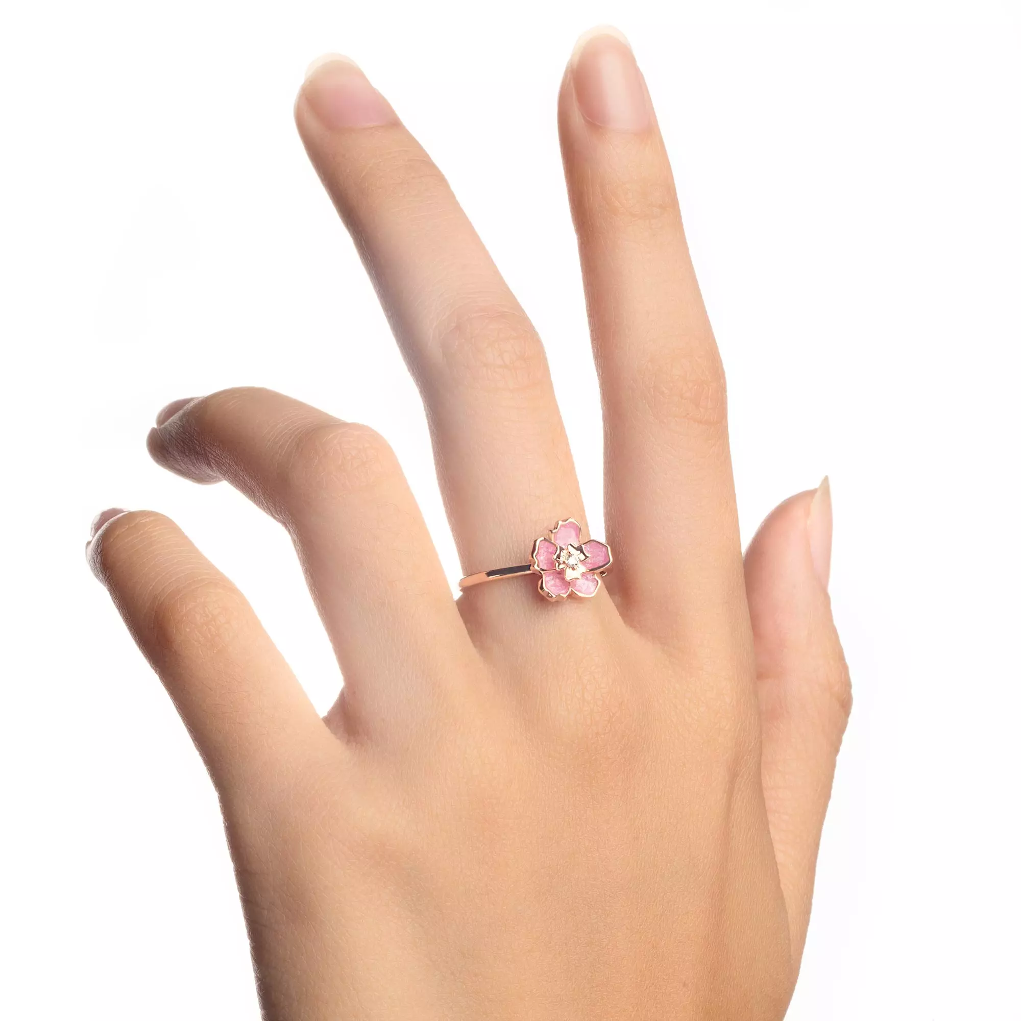 Cincin Emas 7k - Zinia Gold Ring - Charlotte Collection - Juene Jewelry