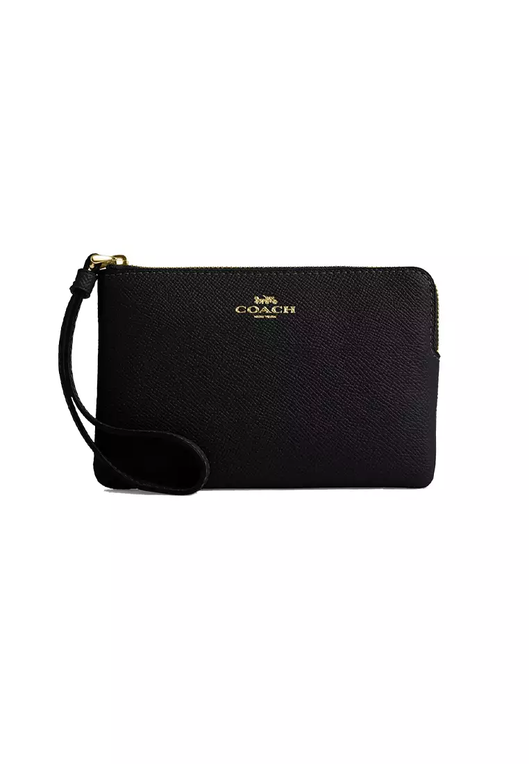 Corner Zip Wristlet Black CV396