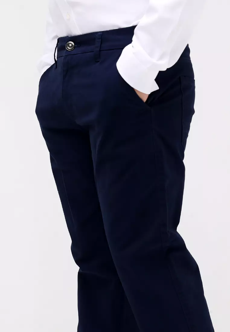 Colored Long Pants Slim Tapered