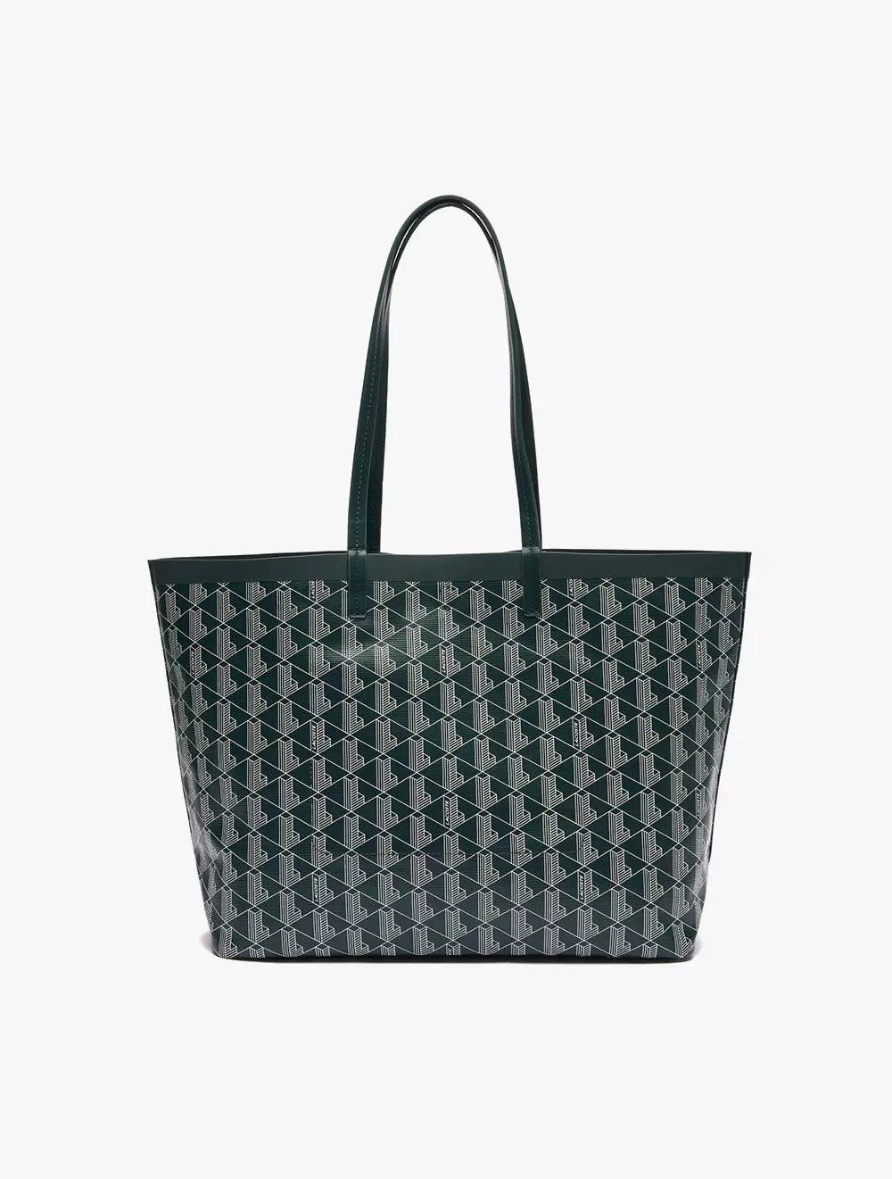 Zely Coated Canvas Monogram Medium Tote - Green