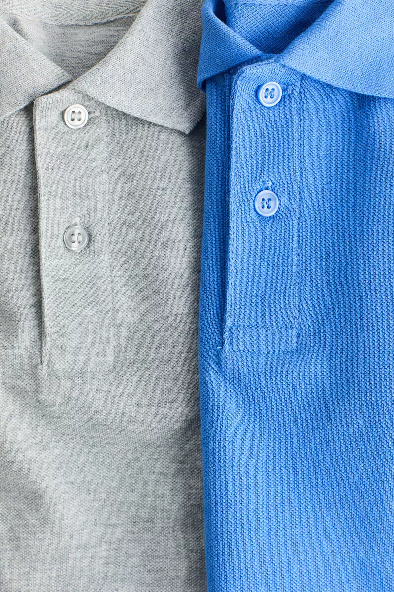 2-pack cotton piqué polo shirts