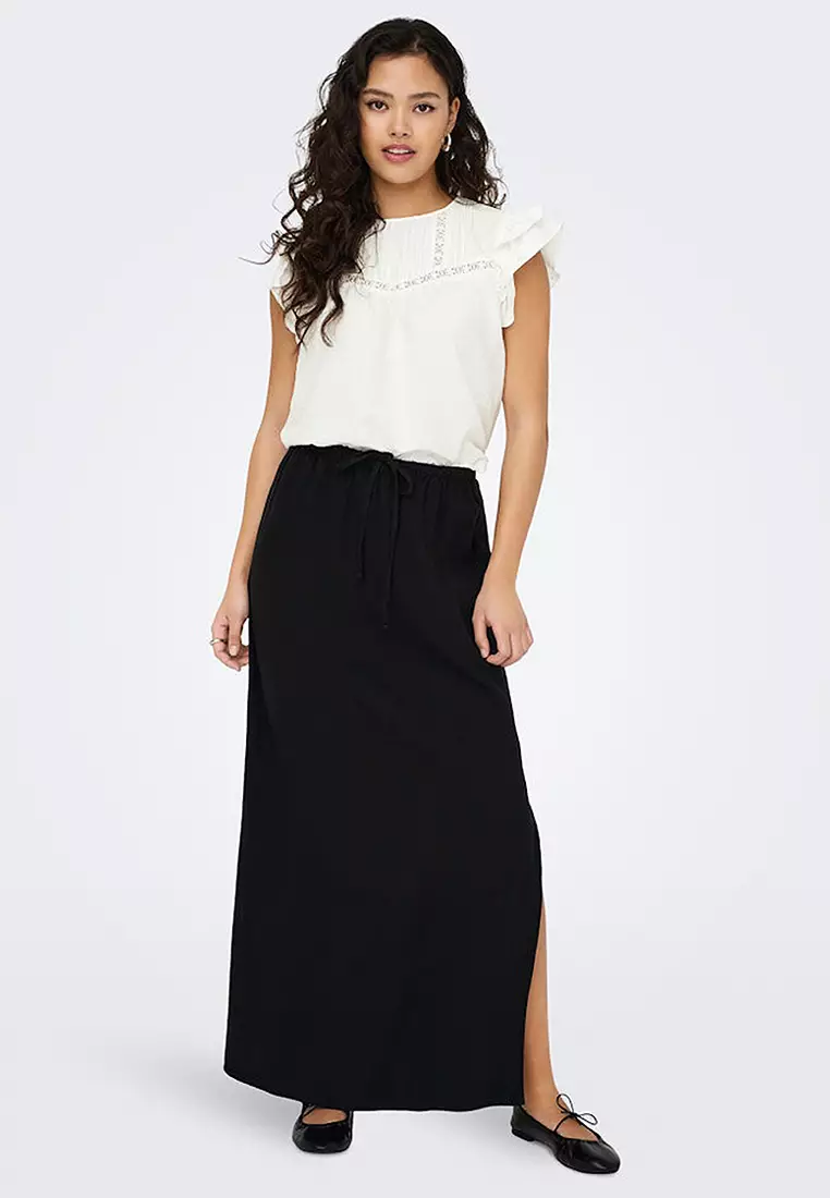 Sleeveless Woven Lace Top