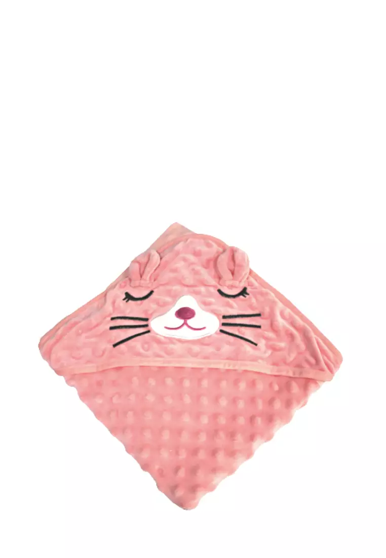 Freckles Super Soft Baby Blanket Rabbit - Pink - Selimut anak & topi