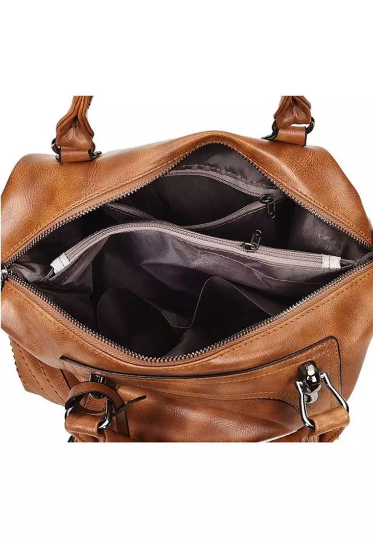 Vedlyn Genie HandBag wanita terbaru free tali panjang - Brown