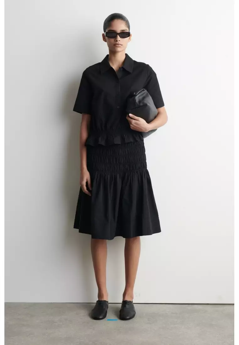 open lace back dress KAAREM - Goby Box Pleated Sleeveless Dress main image 1