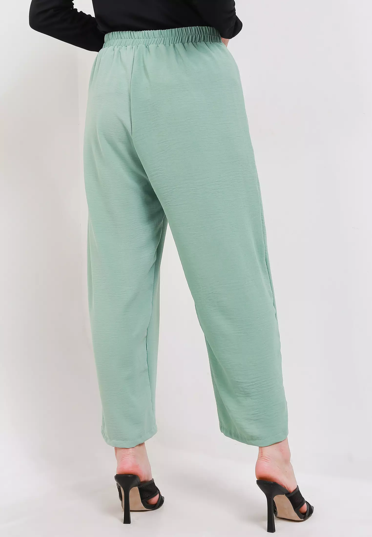 MFMW Steffi Celana Panjang Hijau Crinkle