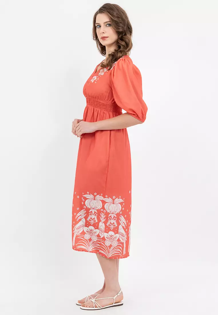 DAKSHA Smocking Wasit Filipiniana Dress