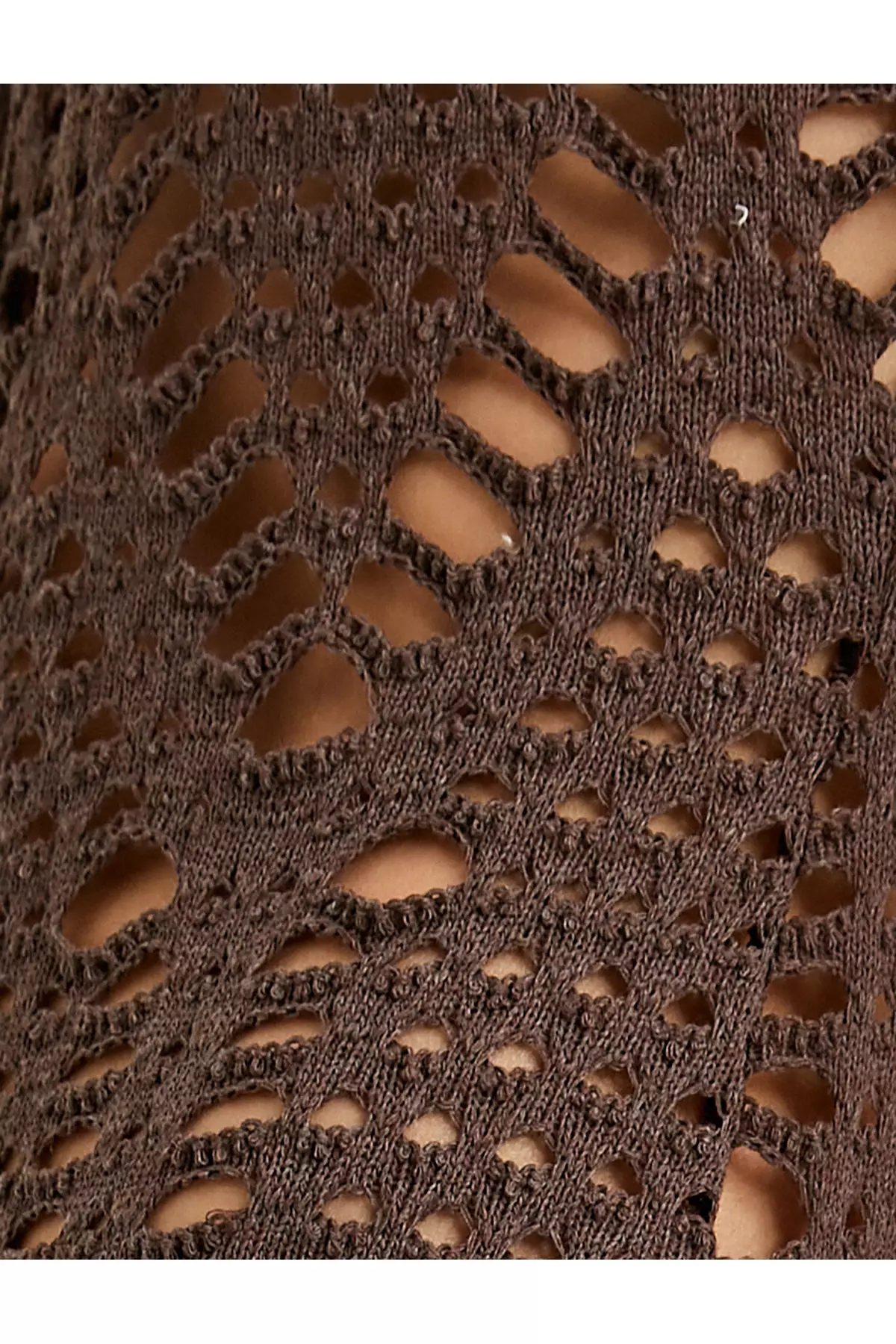 X Şahika Ercümen - Long Crochet Dress With Straps And Slit Detail And Openwork