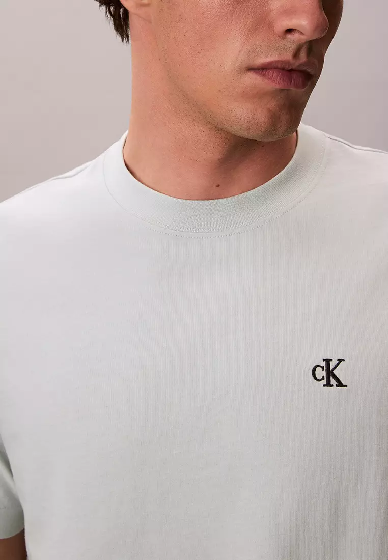 Embroidered Monogram Logo Relaxed T-Shirt - Calvin Klein Jeans