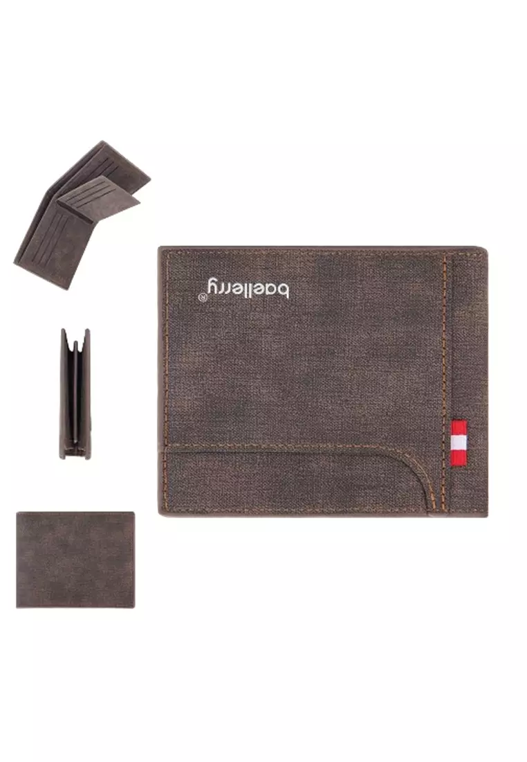 Dompet Pria Model Pendek Motif Polos Bahan Kulit PU Leather Premium ORIGINAL