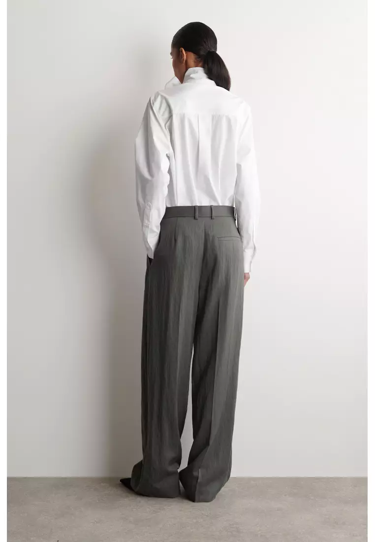 RELAXED FLUID WIDE-LEG TROUSERS