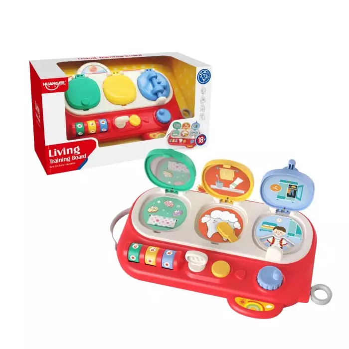 Huanger Puzzle Little Busy Board Toys  - Kado Mainan Motorik Montessori Pretend Play Pop Up Anak Balita Bayi 1 Tahun