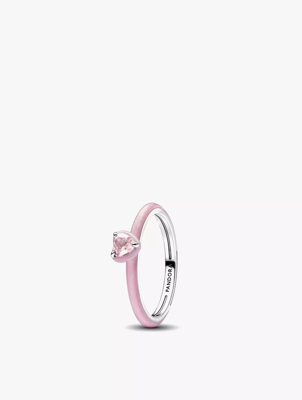 Jual PANDORA Heart sterling silver ring with fuchsia stone and