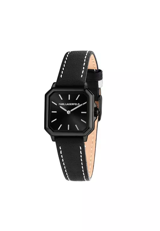 【2 Years Warranty】KARL LAGERFELD 33mm Women's Black Square Quartz Watch R0551102503