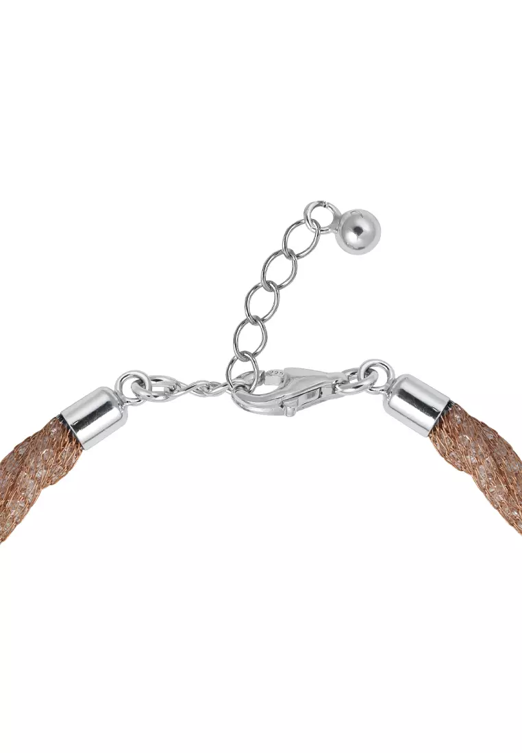 GOLDHEART Sterling Grace Pearl Bracelet, Twisted Rose