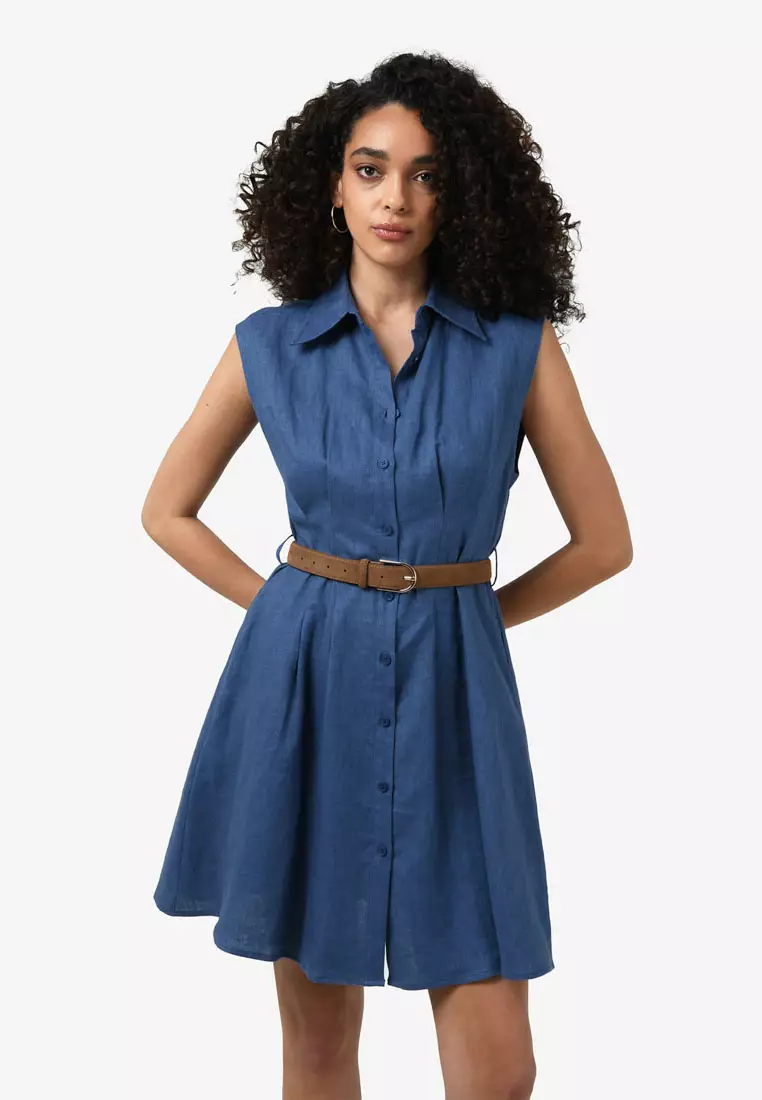 Ami Linen Mini Beach Dress
