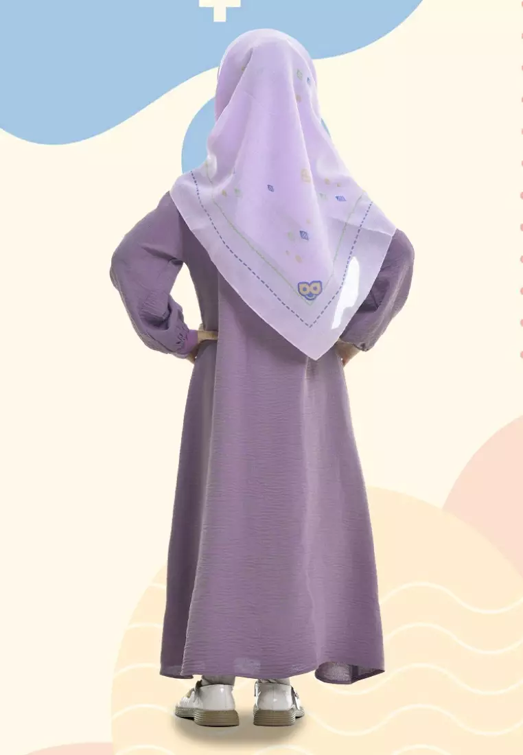Rabbani - Baju Muslim Anak Gamis Bani Batuta Cantya Z1M Exclusive Ungu