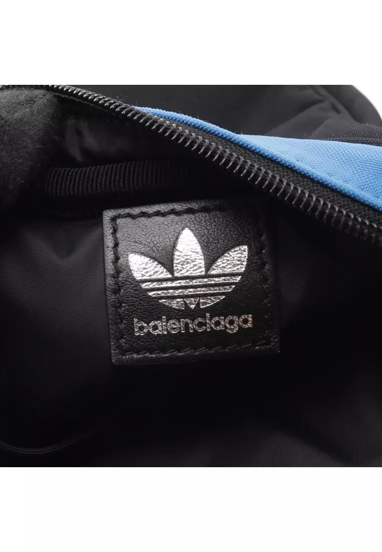 Pre-Loved BALENCIAGA BALENCIAGA × adidas Shoulder bag canvas black blue