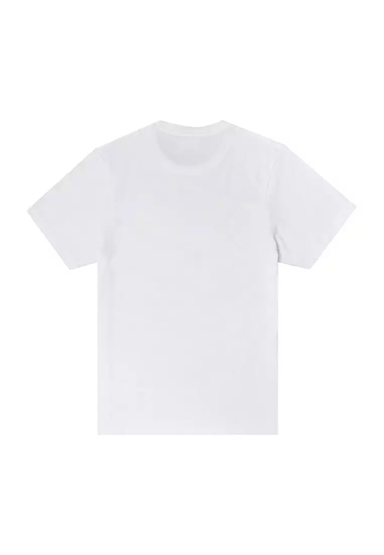 Mens White Round Neck T-Shirt