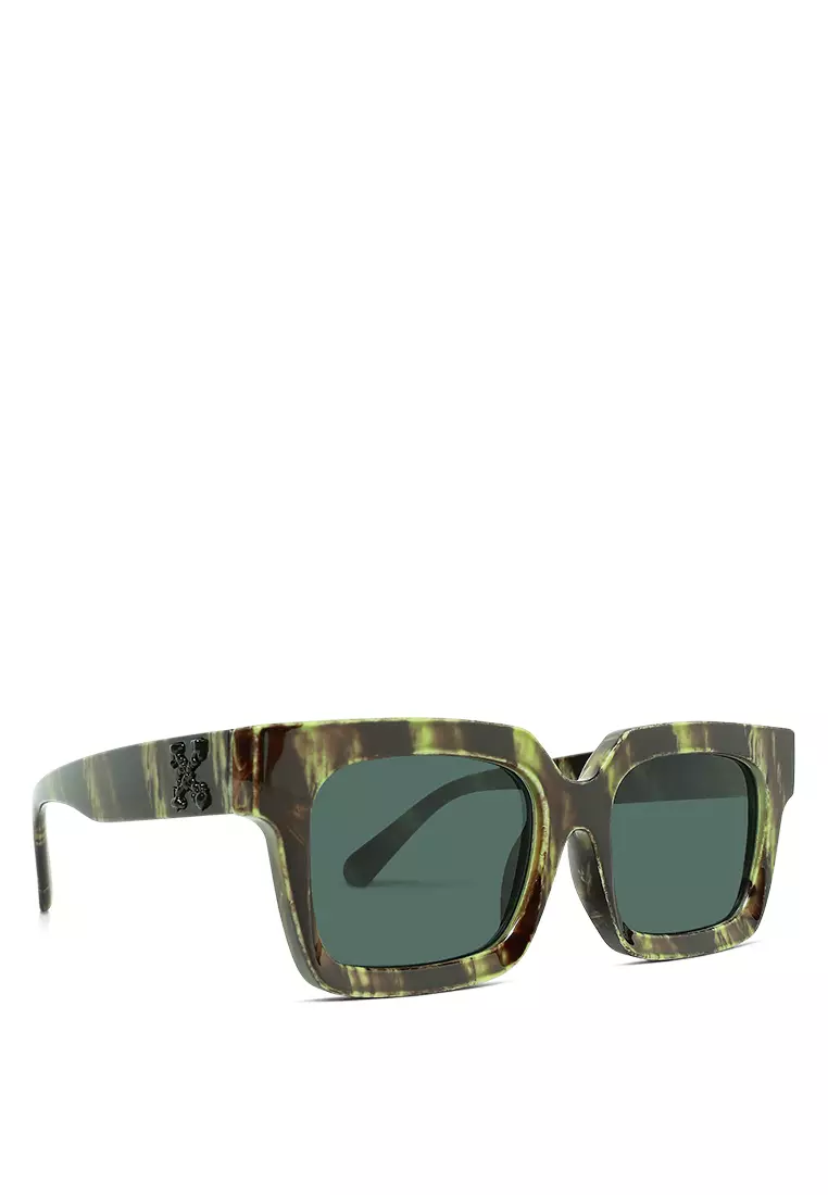 Kacamata Retro Hip Hop Berwarna Hitam