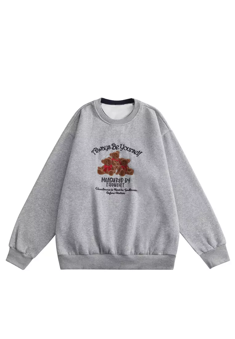 Korean Style Bear Embroidery Hoodies HH1540