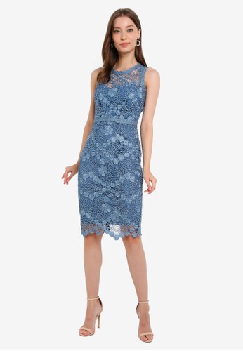 Jual Paper Dolls Blue Crochet Dress Original Zalora Indonesia