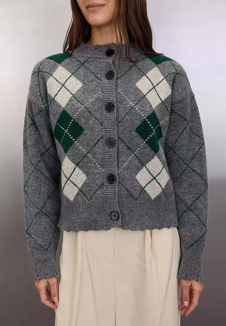 Mock Neck Cardigan