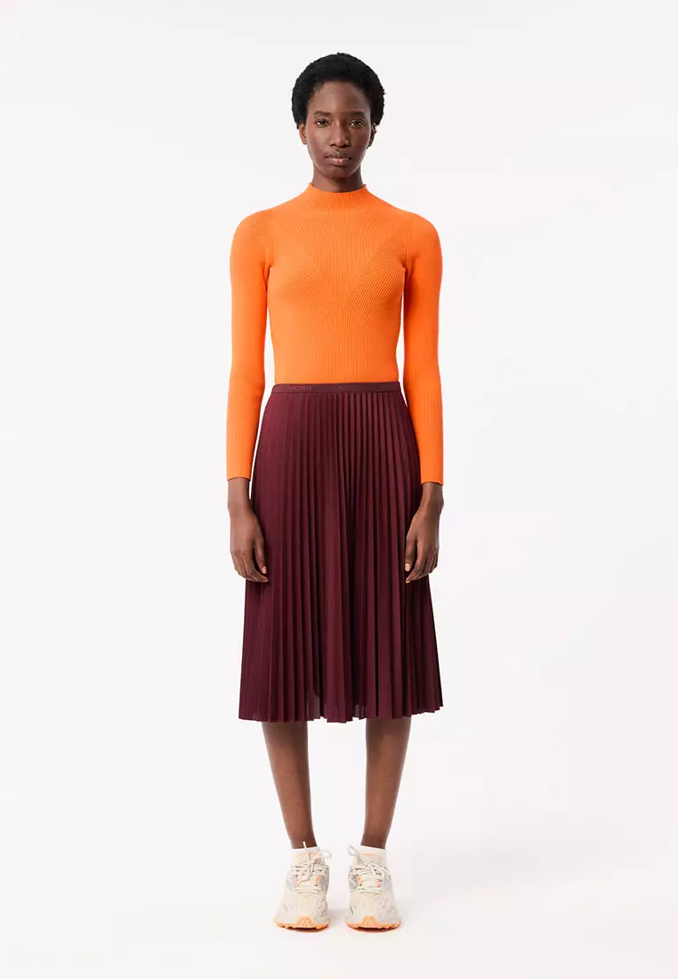 Women’s Elasticized Waist Flowing Pleated Skirt