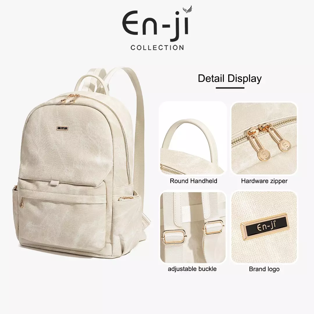 En-ji X Tzi Xuan - Dehan Backpack Wanita Warna Cream