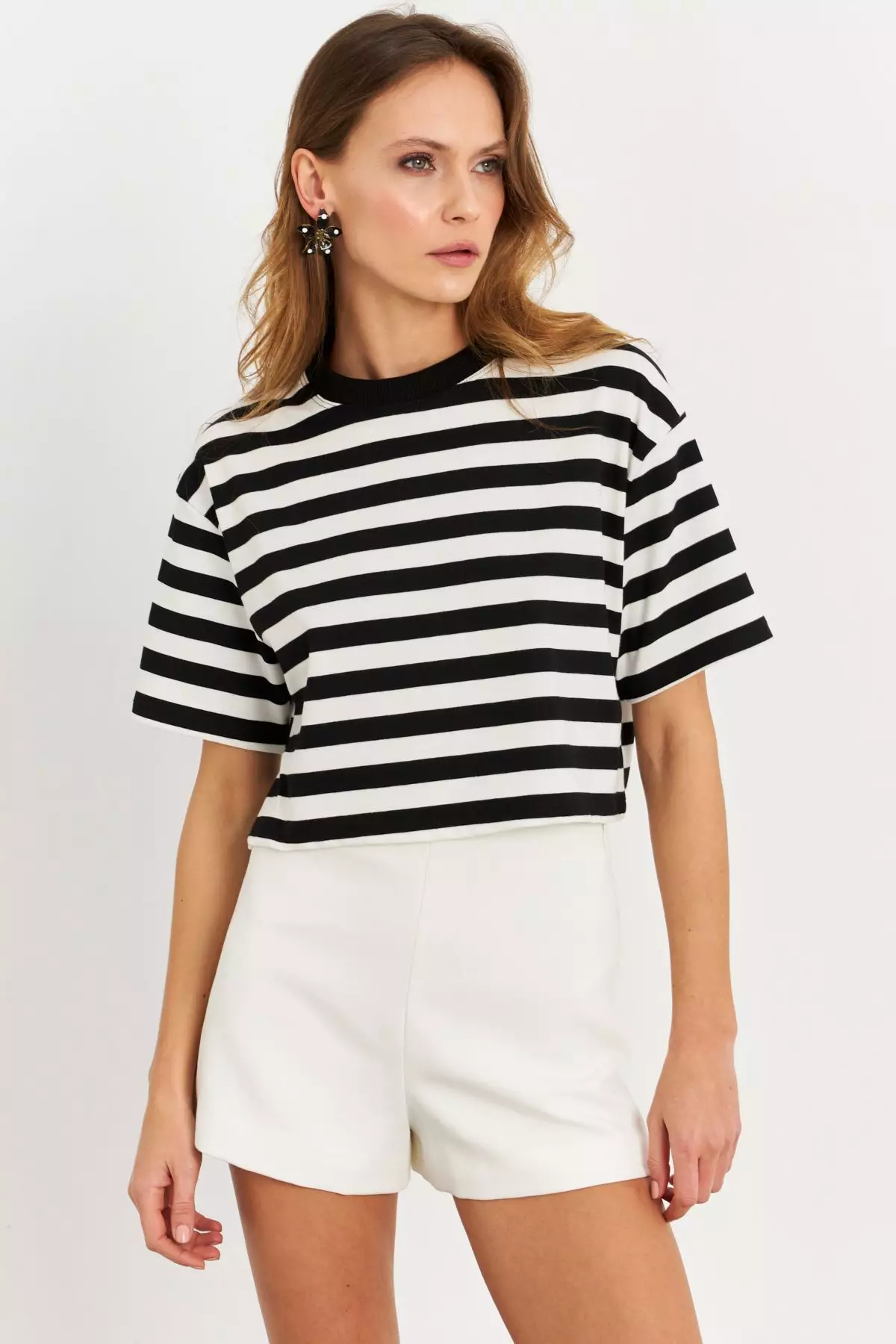 Striped Crop Blouse