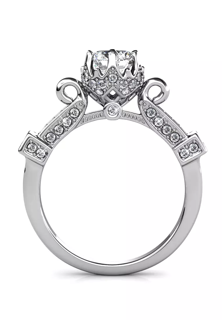 Imperial Ring (White Gold)- Cincin Cyrstal Swarovski by Her Jewellery